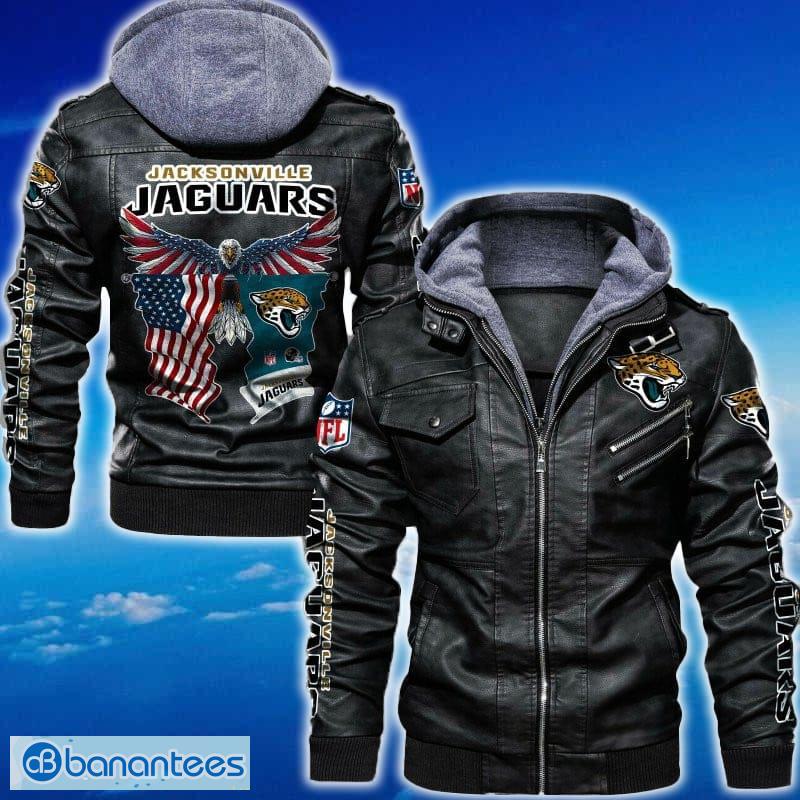 jacksonville jaguars nfl eagle 2d leather jacket black and brown color image Jacksonville Jaguars NFL Eagle 2D Leather Jacket Black And Brown Color - Jacksonville Jaguars NFL Eagle Leather Jacket_1