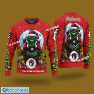 EPL AFC Bournemouth King Grinch Christmas 3D Hoodie, 3D Tshirt, Sweater AOP - EPL AFC Bournemouth King Grinch Christmas 3D Hoodie, 3D Tshirt, Sweater AOP Photo 3