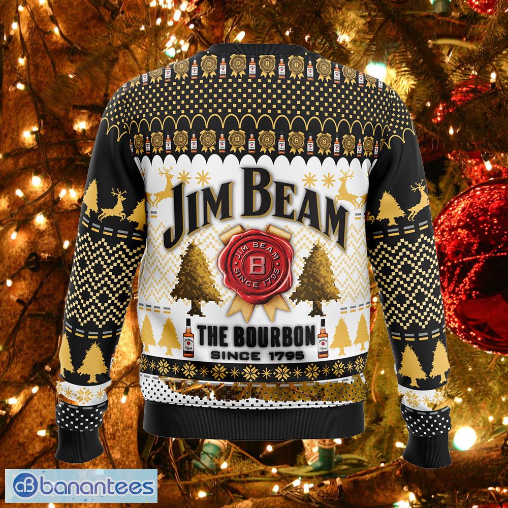 jim beam the bourbon candlelight knitted christmas sweater aop gift for men and women 1 image Jim Beam The Bourbon Candlelight Knitted Christmas Sweater AOP Gift For Men And Women - Jim Beam The Bourbon Ugly Christmas Sweater Photo_2