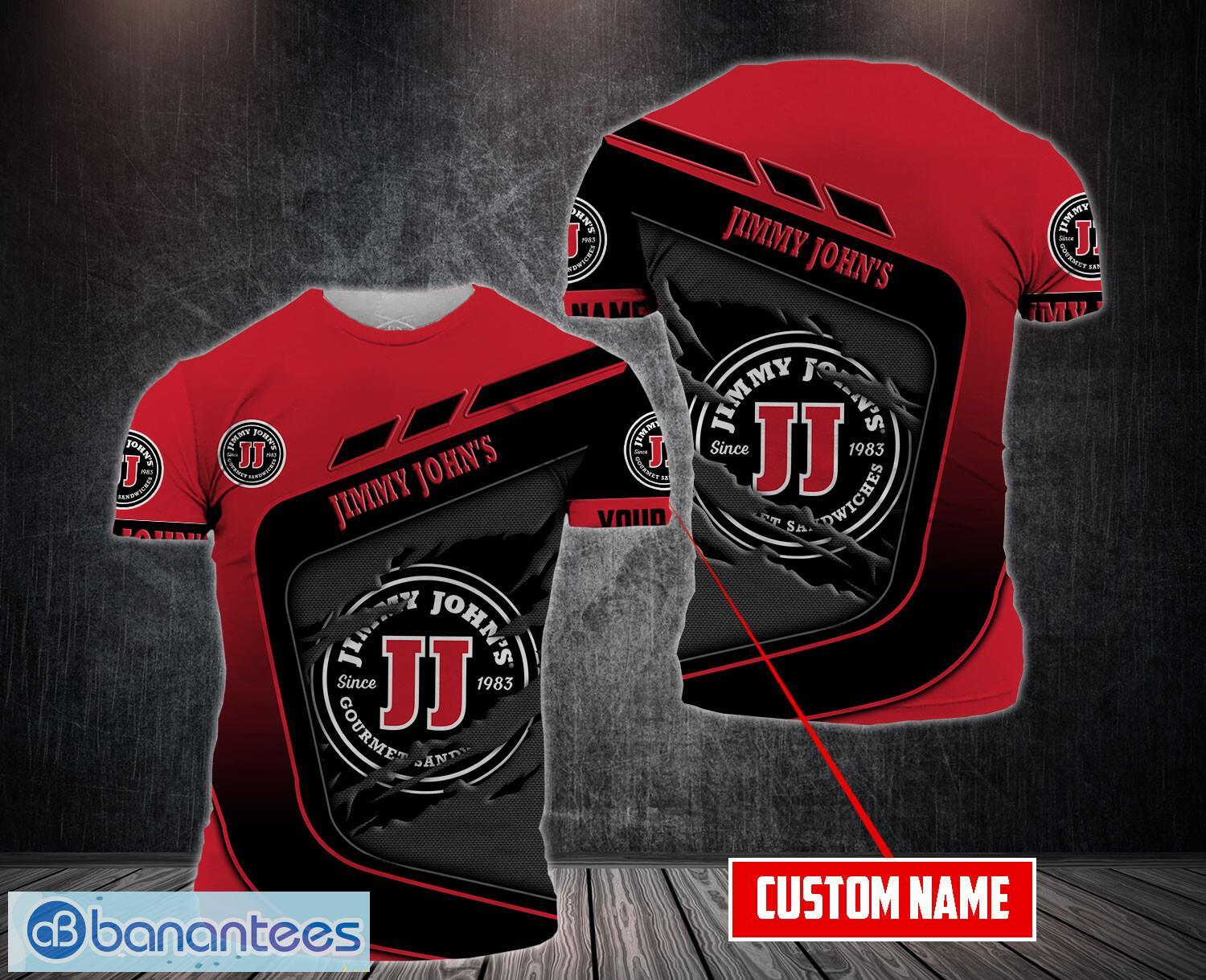 jimmy johns aop 3d t shirt for men and women custom name image Jimmy John's AOP 3D T shirt For Men And Women Custom Name Product Photo