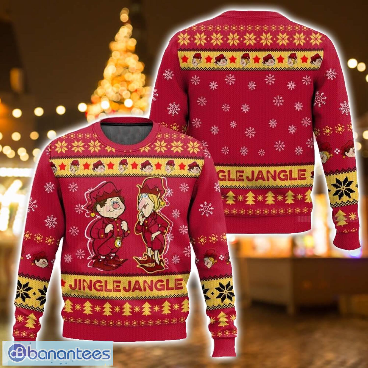 jingle jangle the year without a santa claus ugly christmas sweater 3d all printed sweater christmas gift image Jingle Jangle – The Year Without a Santa Claus Ugly Christmas Sweater 3D All Printed Sweater Christmas Gift Product Photo 1