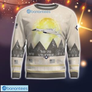 XB-70 Valkyrie XB70 All Printed Aircraft Moonlight Ugly Christmas Sweater Product Photo 2