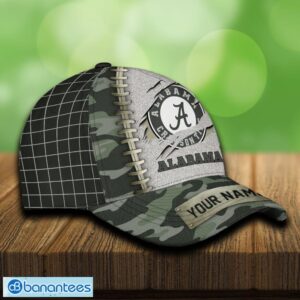 Alabama Crimson Tide 3D Hat And Cap Beach Design Camo Green For Fans Gift Custom Name - Alabama Crimson Tide 3D Hat And Cap Camo_4