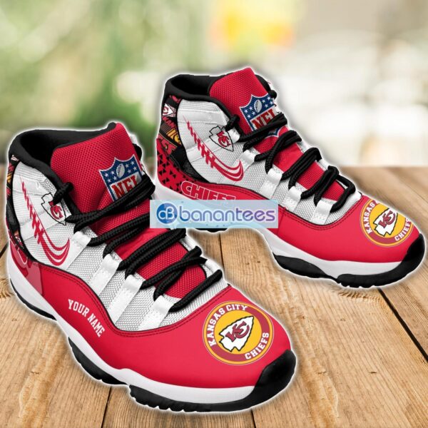 Kansas City Chiefs Air Jordan 11 Sneakers Custom Name Special Shoes For Fans Product Photo 3