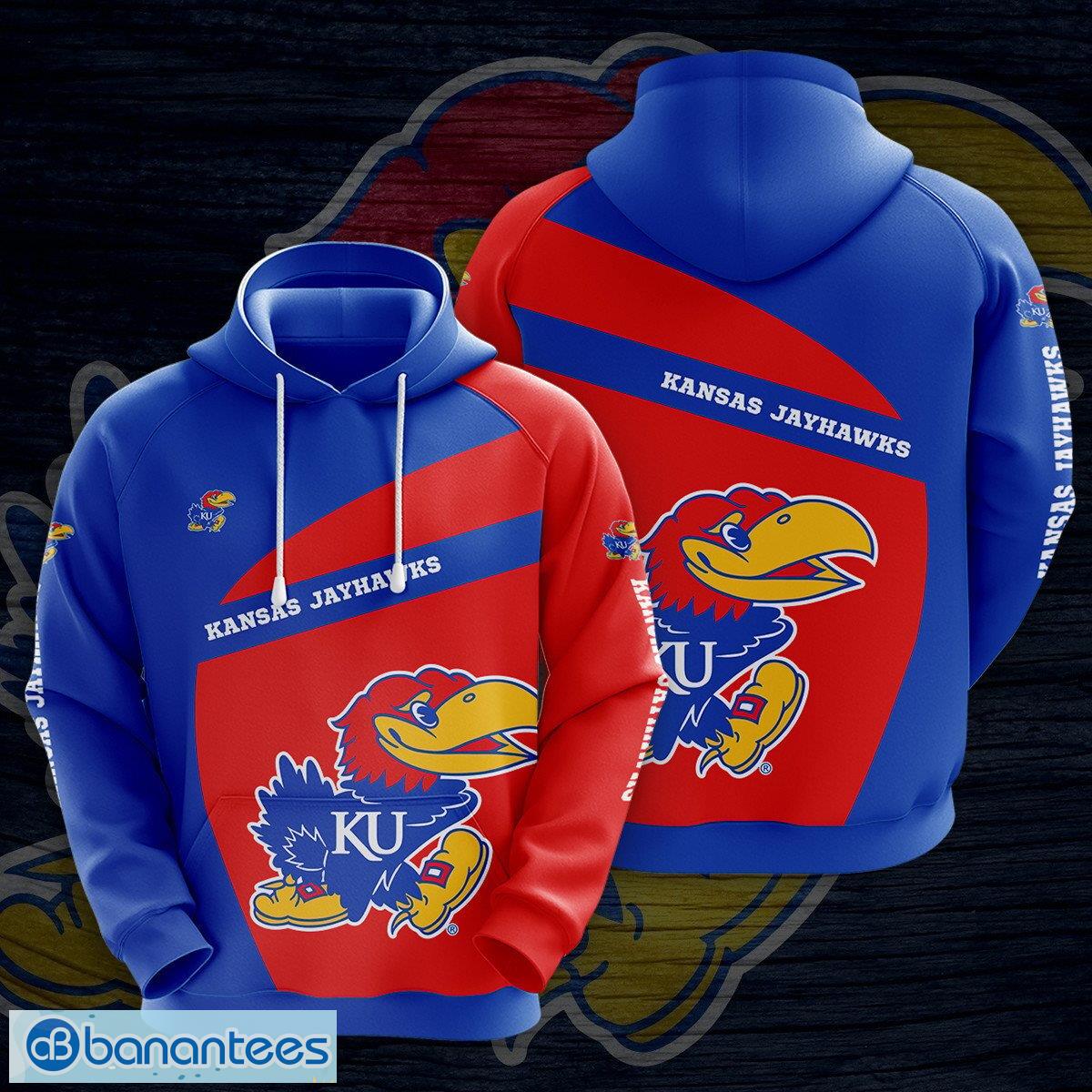 kansas jayhawks 3d hoodie for fans new trending all over print image Kansas Jayhawks 3D Hoodie For Fans New Trending All OVer Print - Kansas Jayhawks 3D Hoodie For Fans New Trending All OVer Print