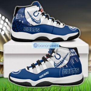 Indianapolis Colts Air Jordan 11 Sneakers Custom Name Special Shoes For Fans Product Photo 1