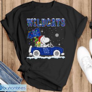 Kentucky Wildcats Snoopy And Woodstock Driving Car Cute Snoopy Limited Edition Shirt - Black T-Shirt