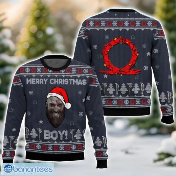 Kratos God of War Christmas Ugly Christmas Sweater 3D All Printed Sweater Christmas Gift Product Photo 1