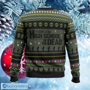 Don’t Get Bit High School of the Dead Carols Knitted Christmas Sweater AOP Gift For Men And Women - Don’t Get Bit High School of the Dead Ugly Christmas Sweater Photo_2