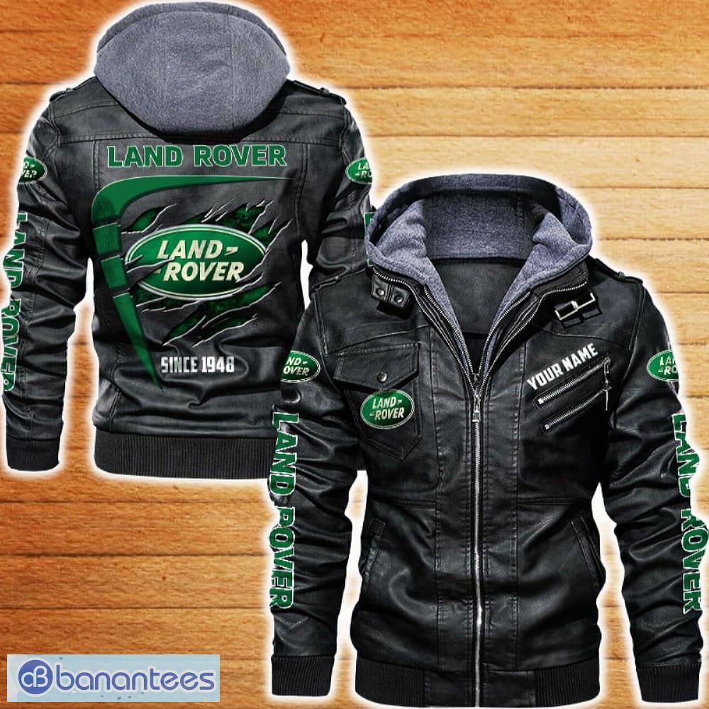 land rover leather jacket black and brown color car logo trending all over print gift fans custom name image Land Rover Leather Jacket Black And Brown Color Car Logo Trending All OVer Print Gift Fans Custom Name - Land Rover Leather Jacket Car For Fans_1