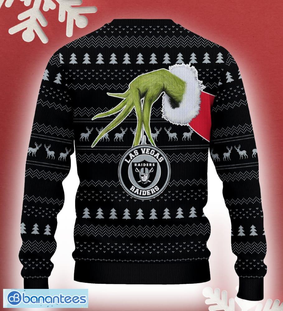 las vegas raiders grinch driving funny 3d ugly christmas sweater for men women 1 image Las Vegas Raiders Grinch Driving Funny 3D Ugly Christmas Sweater For Men Women - Las Vegas Raiders Christmas Sweater Grinch Driving Photo 3