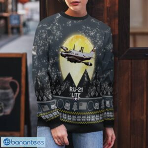RU-21 UTE RU21 3D Aircraft Moonlight Grey Ugly Christmas Sweater For Fans Product Photo 5