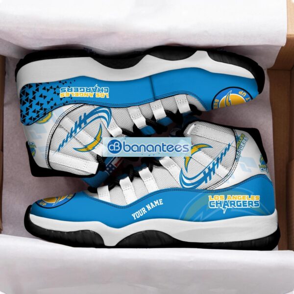 Los Angeles Chargers Air Jordan 11 Sneakers Custom Name Special Shoes For Fans Product Photo 2