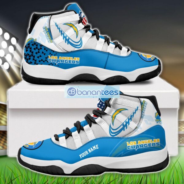 Los Angeles Chargers Air Jordan 11 Sneakers Custom Name Special Shoes For Fans Product Photo 1