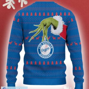 Los Angeles Dodgers Grinch Driving Funny 3D Ugly Christmas Sweater For Men Women - Los Angeles Dodgers Christmas Sweater Grinch Driving Photo 3
