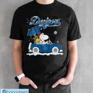 Los Angeles Dodgers Snoopy And Woodstock Driving Car Cute Snoopy Limited Edition Shirt - Black Unisex T-Shirt