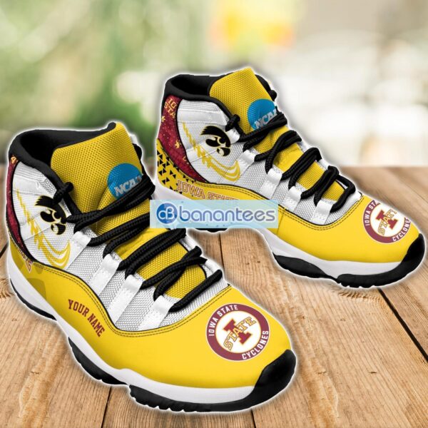lowa State Cyclones Air Jordan 11 Sneakers Custom Name Special Shoes For Fans Product Photo 3