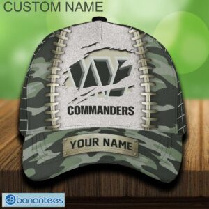 Washington Commanders 3D Hat And Cap Beach Design Camo Green For Fans Gift Custom Name - Washington Commanders 3D Hat And Cap Camo_1