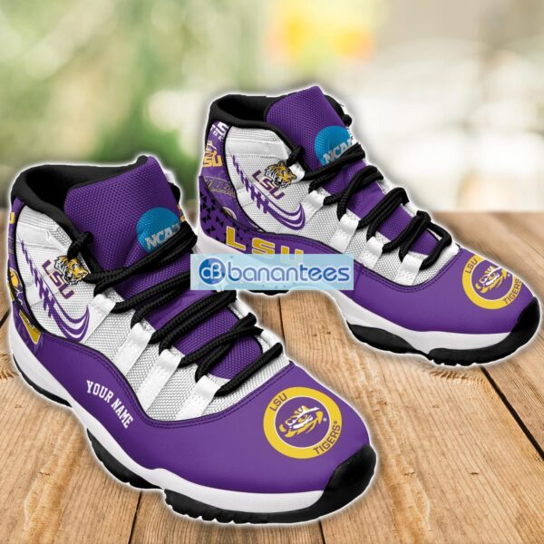 LSU Tigers Air Jordan 11 Sneakers Custom Name Special Shoes For Fans Product Photo 3