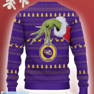 LSU tigers Grinch Driving Funny 3D Ugly Christmas Sweater For Men Women - LSU tigers Christmas Sweater Grinch Driving Photo 3