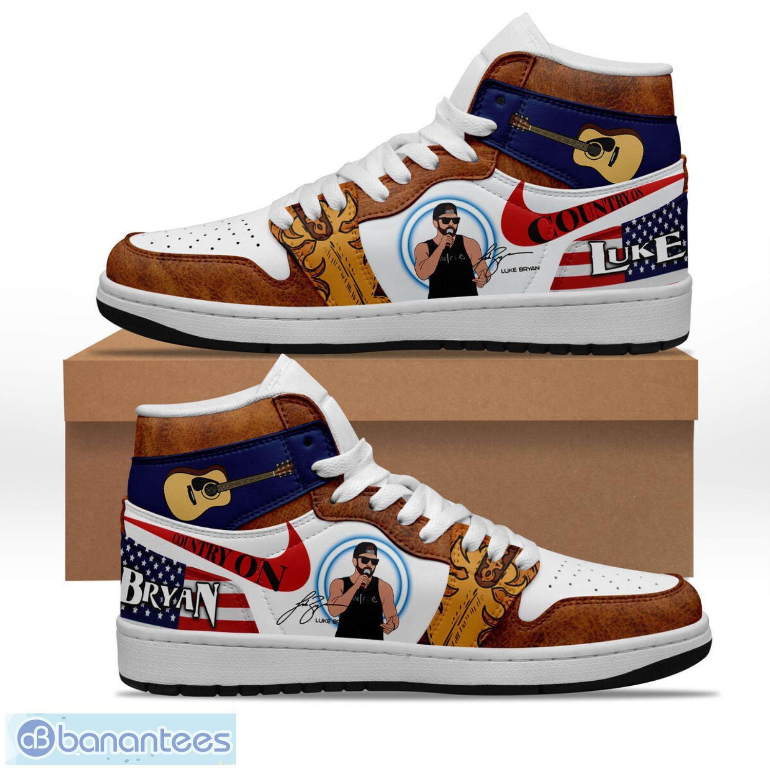 luke bryan air jordan hightop sneakers shoes for men and women aj1 sneakers image Luke Bryan Air Jordan Hightop Sneakers Shoes For Men And Women AJ1 Sneakers Product Photo 1
