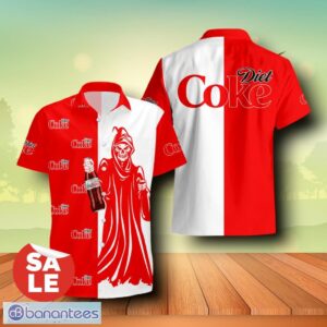 Diet Coke Death Halloween Combo Hawaiian Shirt & Shorts For Men Women Product Photo 1