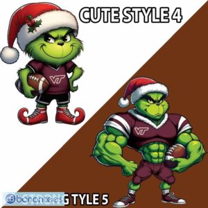 NCAA Virginia Tech Hokies Grinch Style Knitted Christmas Sweater Gift For Adult - NCAA Virginia Tech Hokies New Grinch Ugly Christmas Sweater Photo 4