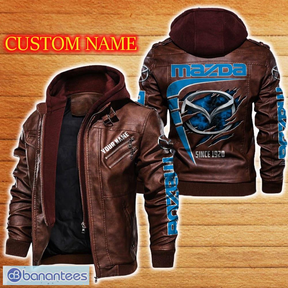 mazda leather jacket black and brown color car logo trending all over print gift fans custom name 1 image Mazda Leather Jacket Black And Brown Color Car Logo Trending All OVer Print Gift Fans Custom Name - Mazda Leather Jacket Car For Fans_2