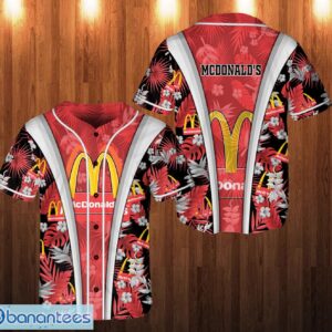 mcdonald's 3D Printed Baseball Jersey Shirt For Men And Women Tropical Style Product Photo 1
