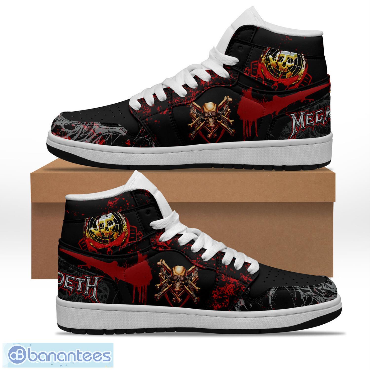 megadeth air jordan hightop sneakers shoes for men and women aj1 sneakers image Megadeth Air Jordan Hightop Sneakers Shoes For Men And Women AJ1 Sneakers Product Photo 1