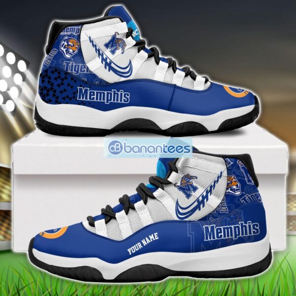 Memphis Tigers Air Jordan 11 Sneakers Custom Name Special Shoes For Fans Product Photo 1
