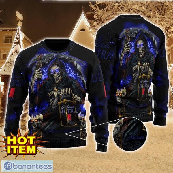 Michelob Ultra Death Halloween All Over Print Sweater Halloween Gift For men And Women Product Photo 1