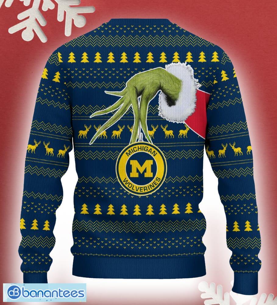 michigan wolverines grinch driving funny 3d ugly christmas sweater for men women 1 image Michigan Wolverines Grinch Driving Funny 3D Ugly Christmas Sweater For Men Women - Michigan Wolverines Christmas Sweater Grinch Driving Photo 3