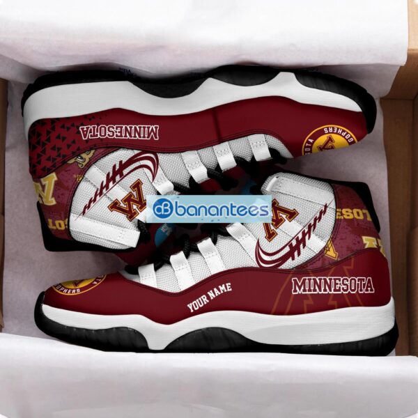Minnesota Golden Gophers Air Jordan 11 Sneakers Custom Name Special Shoes For Fans Product Photo 2