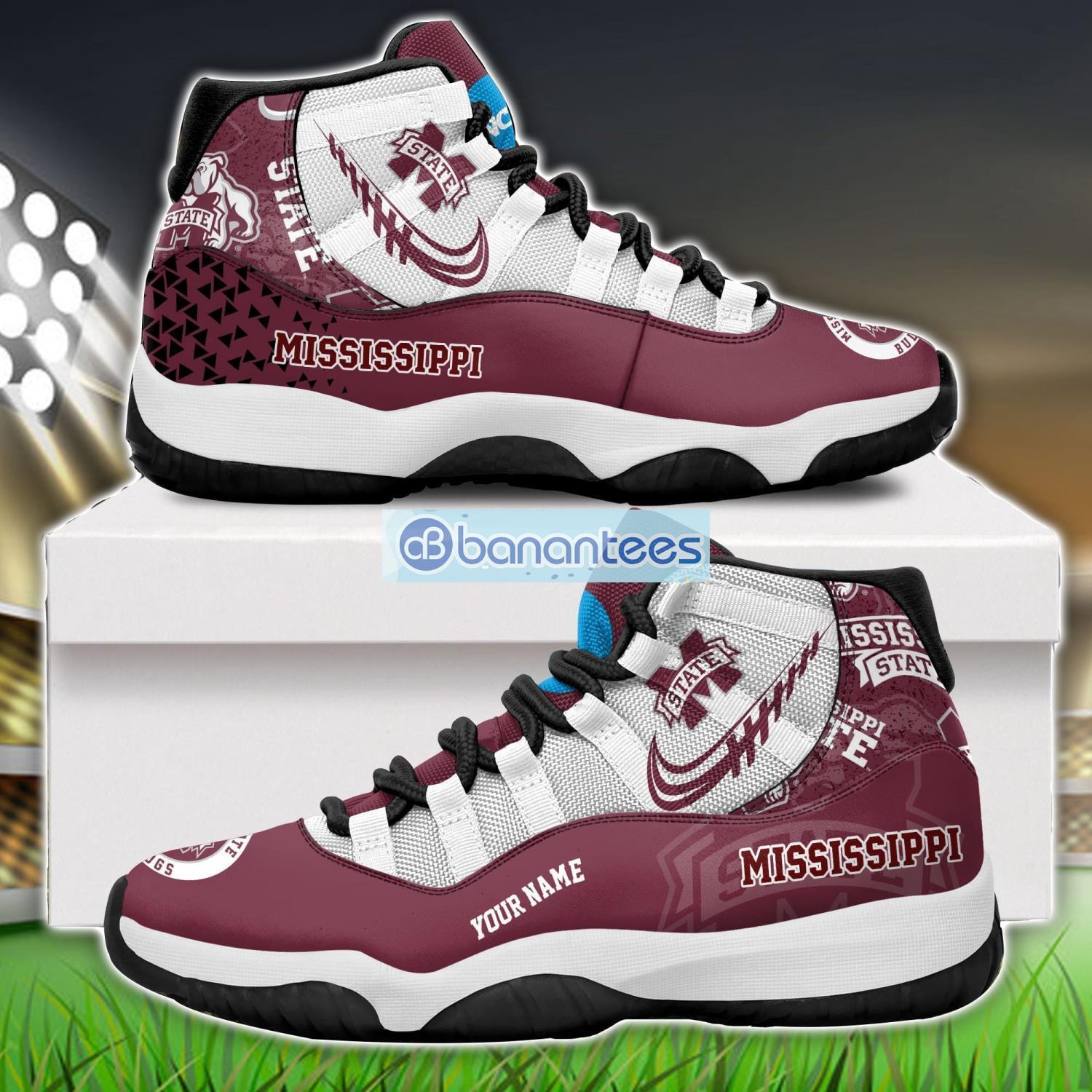mississippi state bulldogs air jordan 11 sneakers custom name special shoes for fans image Mississippi State Bulldogs Air Jordan 11 Sneakers Custom Name Special Shoes For Fans Product Photo 1