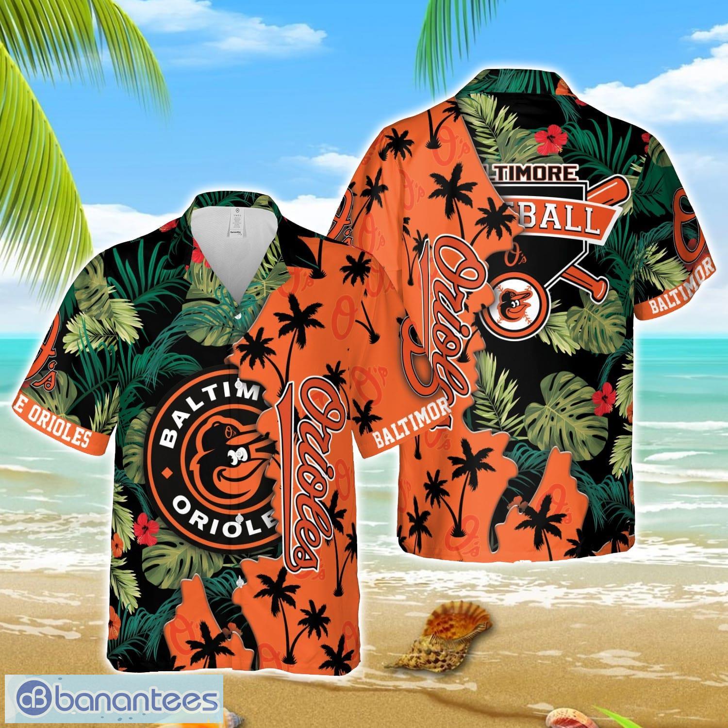 mlb hawaiian baltimore orioles team mlb aloha 3d hawaiian shirt image MLB Hawaiian Baltimore Orioles Team MLB Aloha 3D Hawaiian Shirt Product Photo 1
