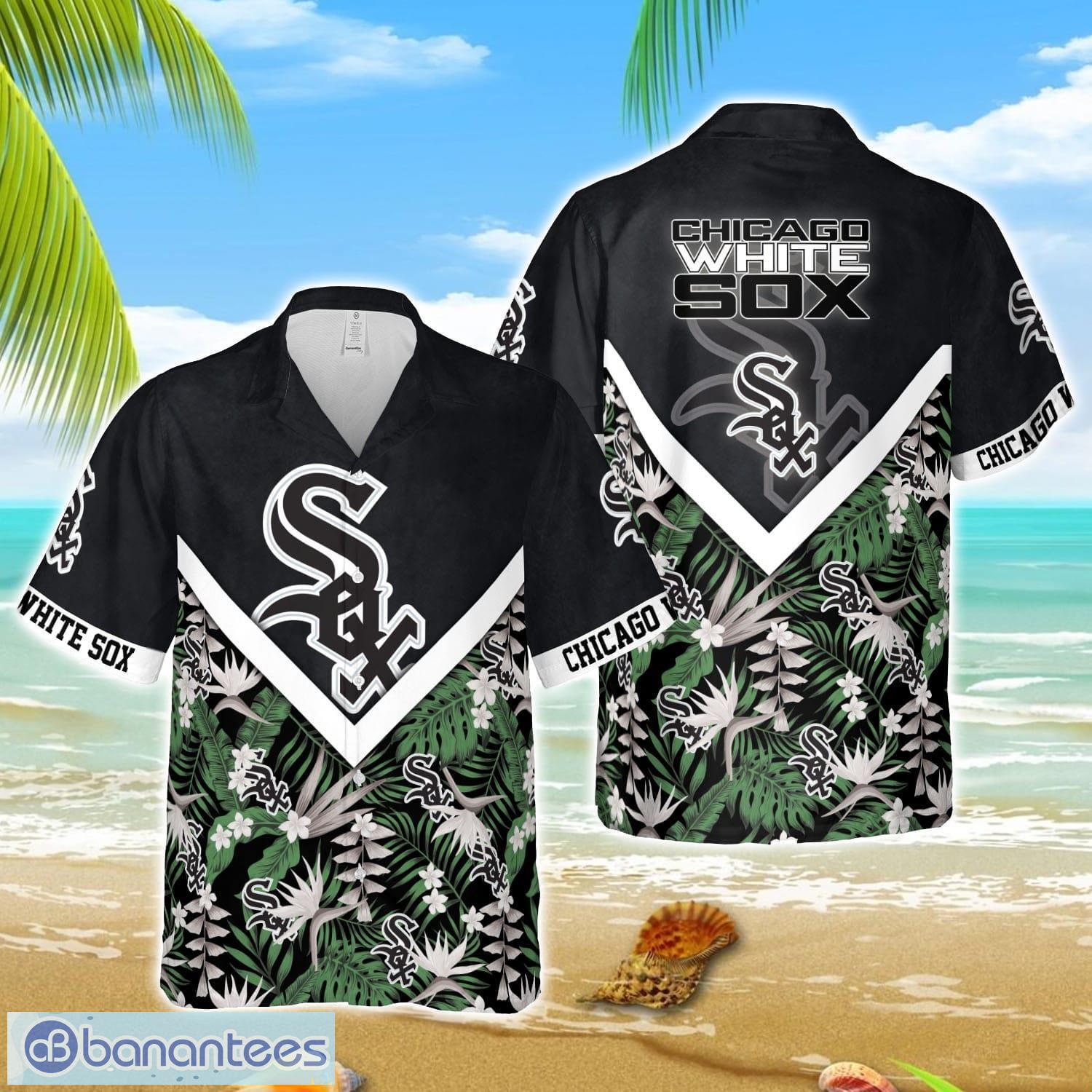 mlb hawaiian chicago white sox team mlb aloha 3d hawaiian shirt image MLB Hawaiian Chicago White Sox Team MLB Aloha 3D Hawaiian Shirt Product Photo 1