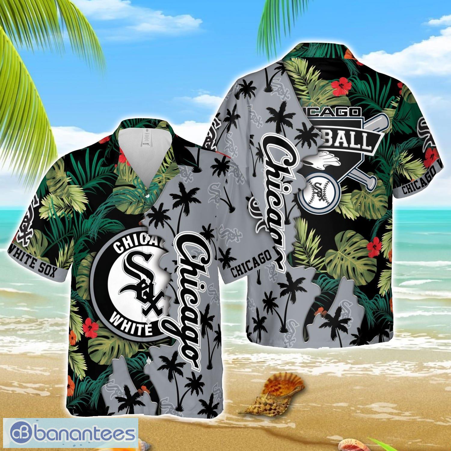 mlb hawaiian chicago white sox team mlb tropical 3d hawaiian shirt image MLB Hawaiian Chicago White Sox Team MLB Tropical 3D Hawaiian Shirt Product Photo 1