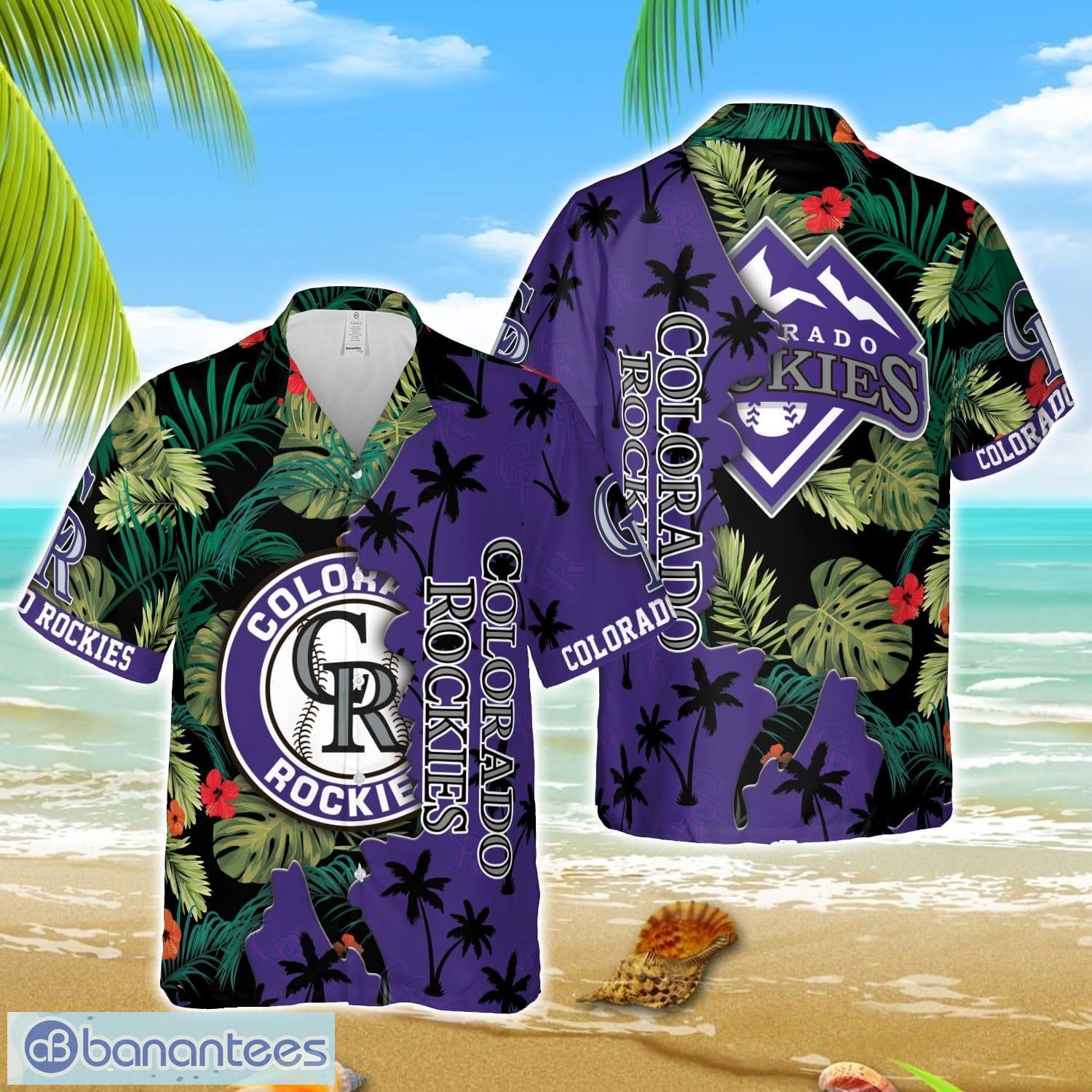 mlb hawaiian colorado rockies team mlb tropical 3d hawaiian shirt image MLB Hawaiian Colorado Rockies Team MLB Tropical 3D Hawaiian Shirt Product Photo 1