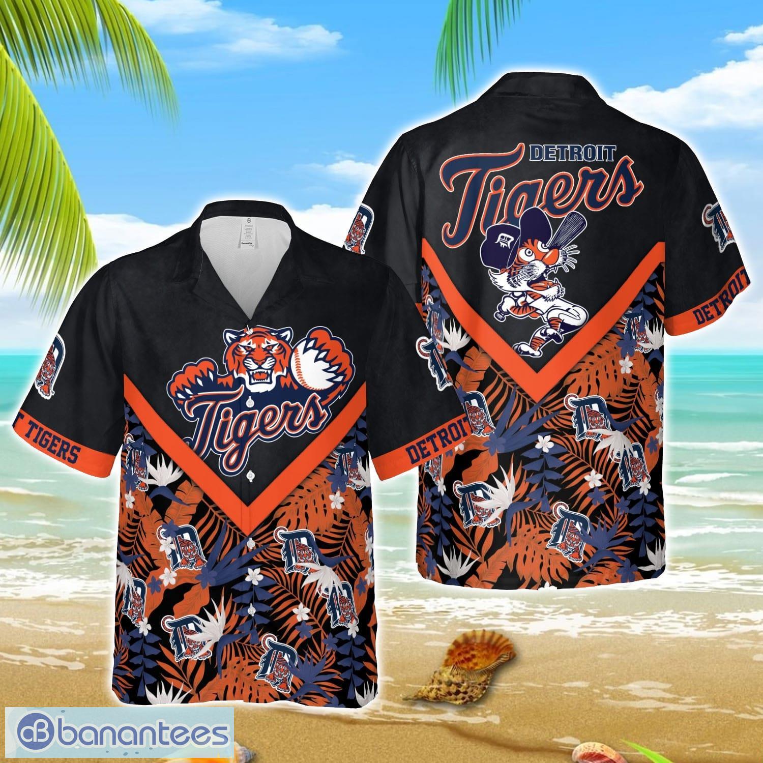 mlb hawaiian detroit tigers team mlb aloha 3d hawaiian shirt image MLB Hawaiian Detroit Tigers Team MLB Aloha 3D Hawaiian Shirt Product Photo 1