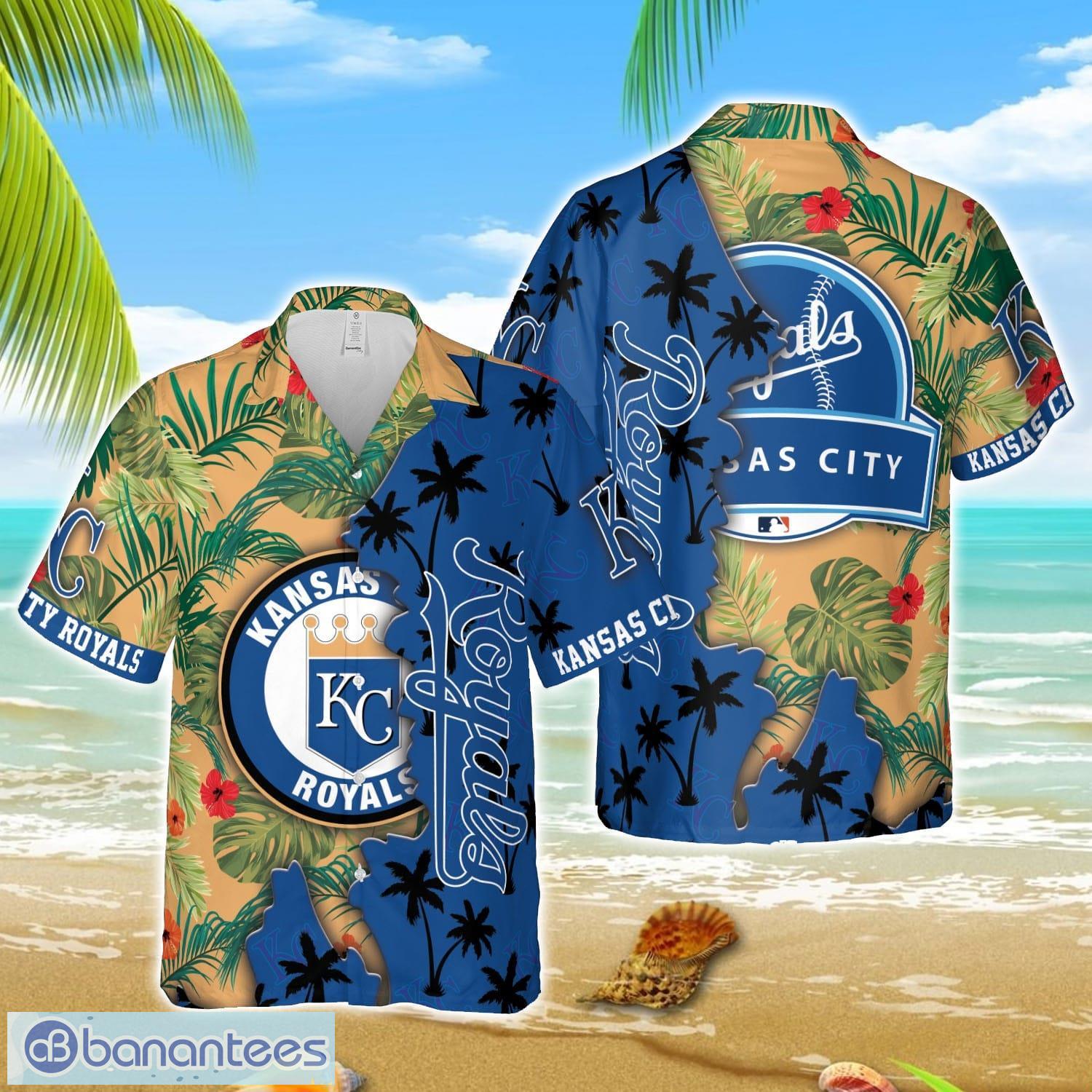 mlb hawaiian kansas city royals team mlb aloha 3d hawaiian shirt image MLB Hawaiian Kansas City Royals Team MLB Aloha 3D Hawaiian Shirt Product Photo 1