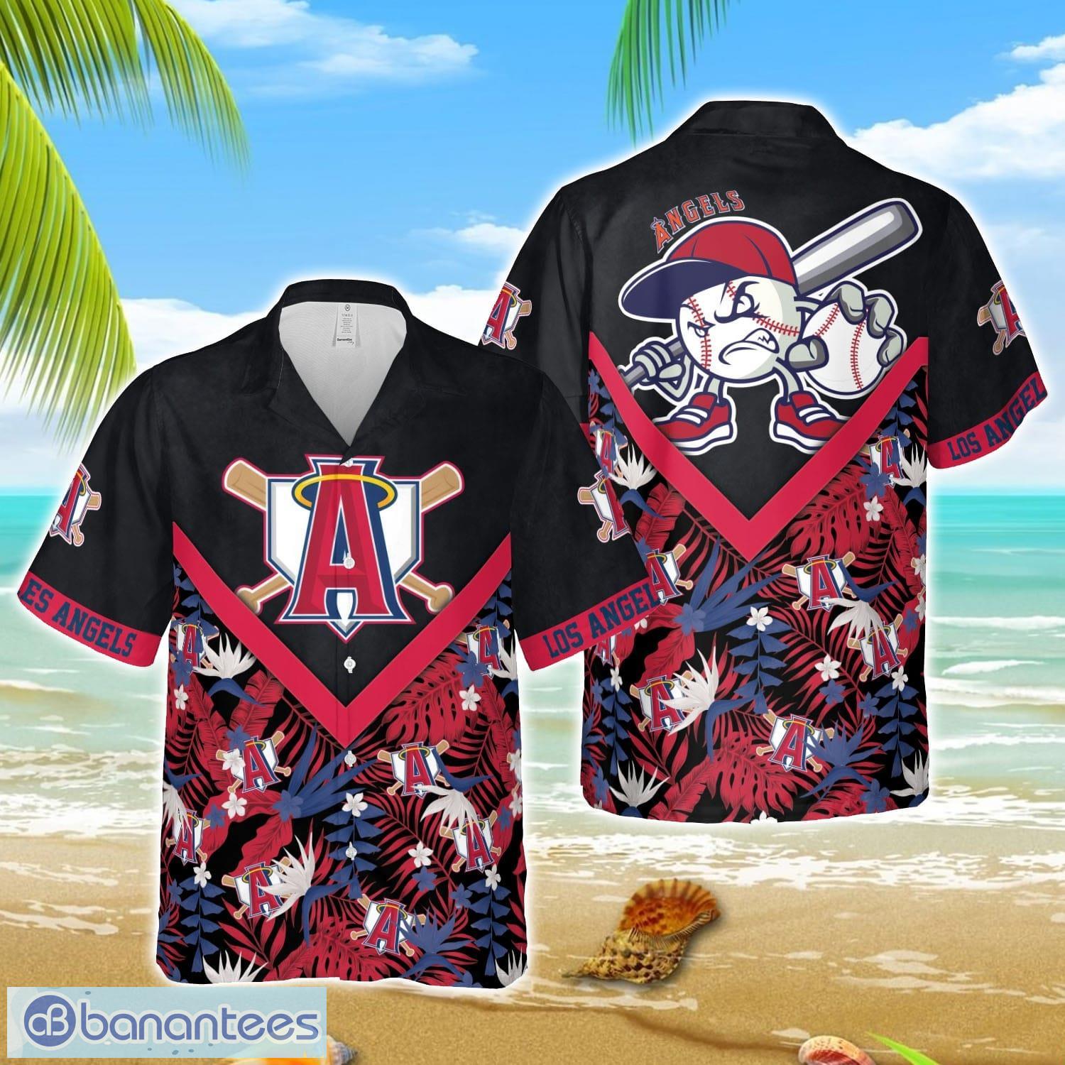 mlb hawaiian los angeles angels team mlb aloha 3d hawaiian shirt image MLB Hawaiian Los Angeles Angels Team MLB Aloha 3D Hawaiian Shirt Product Photo 1