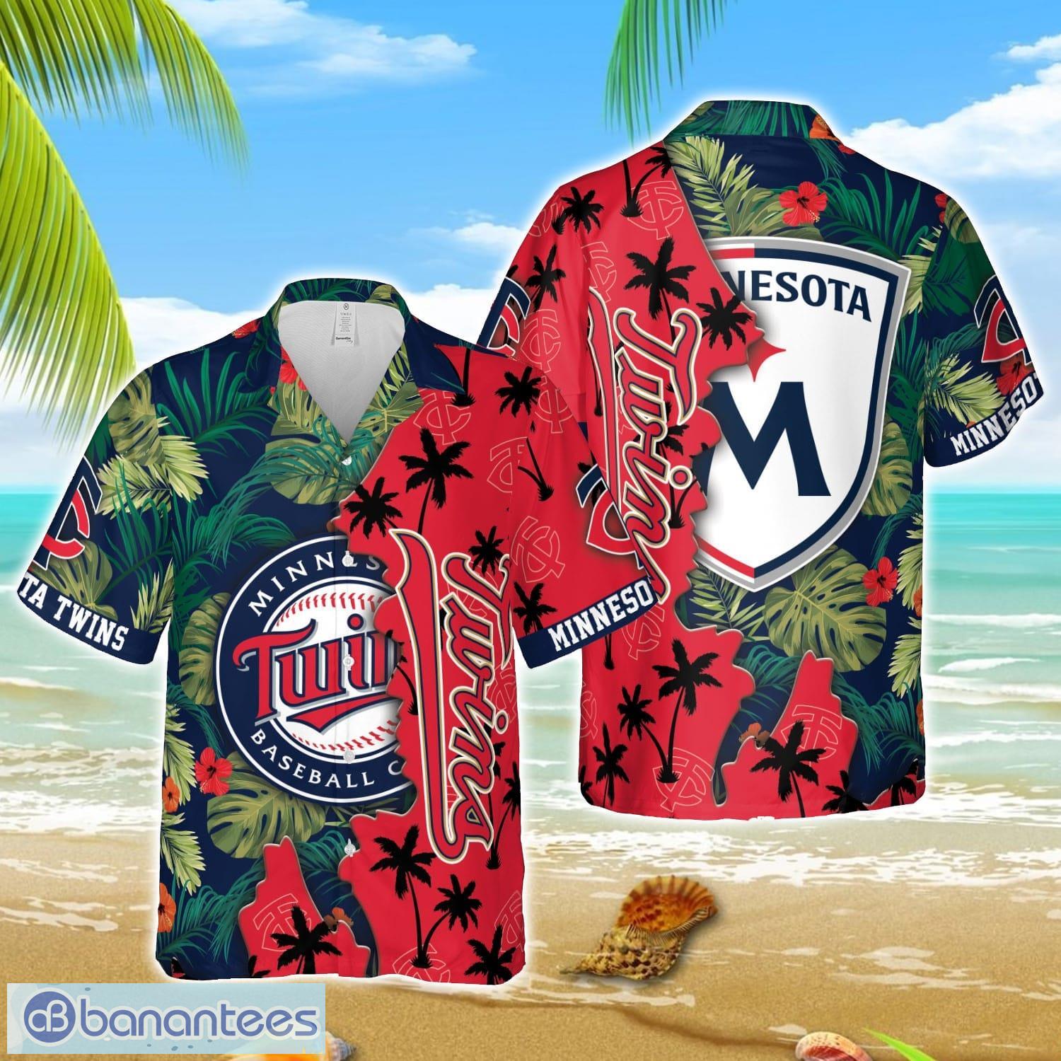 mlb hawaiian minnesota twins team mlb tropical 3d hawaiian shirt image MLB Hawaiian Minnesota Twins Team MLB Tropical 3D Hawaiian Shirt Product Photo 1