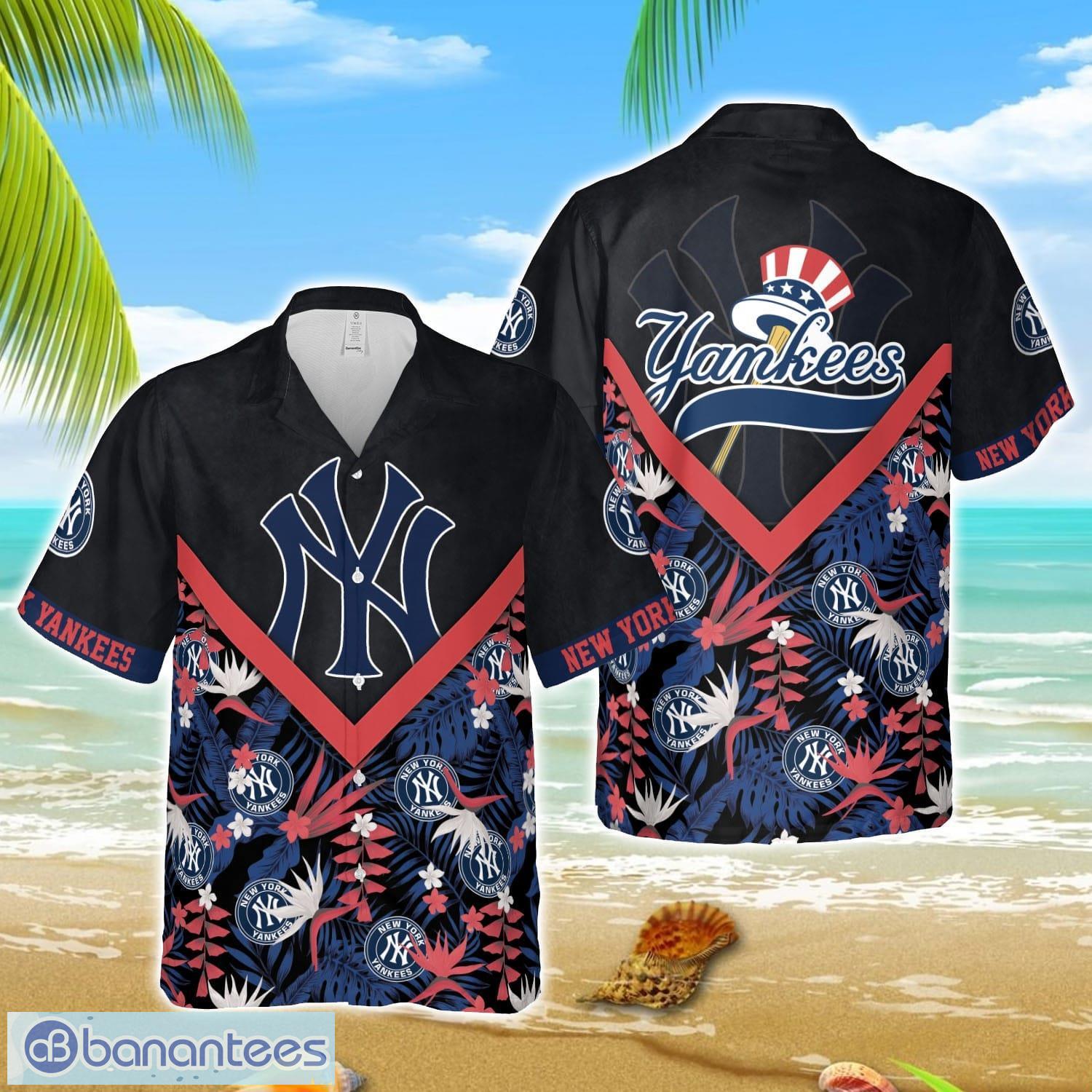 mlb hawaiian new york yankees team mlb aloha 3d hawaiian shirt image MLB Hawaiian New York Yankees Team MLB Aloha 3D Hawaiian Shirt Product Photo 1