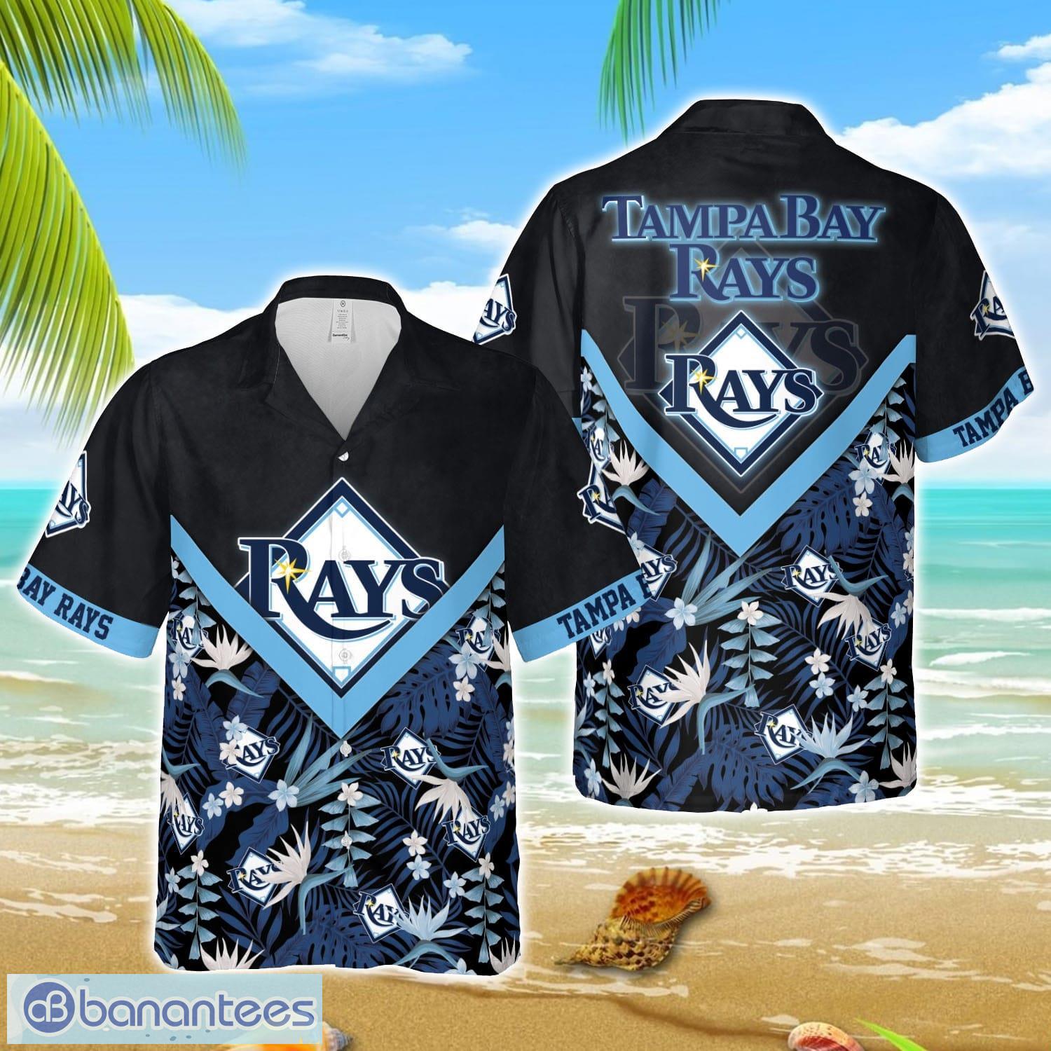 mlb hawaiian tampa bay rays team mlb aloha 3d hawaiian shirt image MLB Hawaiian Tampa Bay Rays Team MLB Aloha 3D Hawaiian Shirt Product Photo 1