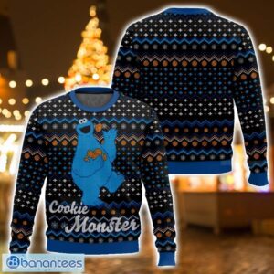 Cookie Monster Ugly Christmas Sweater For Men And Women Christmas Holiday Gift - Cookie Monster Ugly Sweater-3
