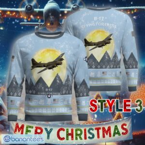 Aircraft Moonight B-17 Flying Fortress B17 Ugly 3D Sweater Gift For Christmas - B-17 Flying Fortress B17 Aircraft Moonlight Ugly Christmas Sweater_31