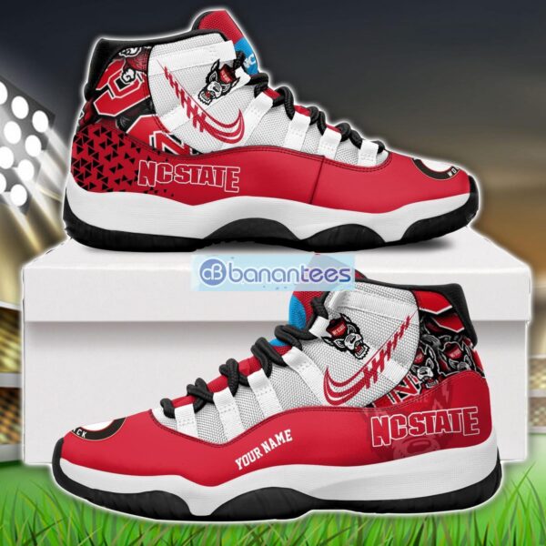 NC State Wolfpack Air Jordan 11 Sneakers Custom Name Special Shoes For Fans Product Photo 1