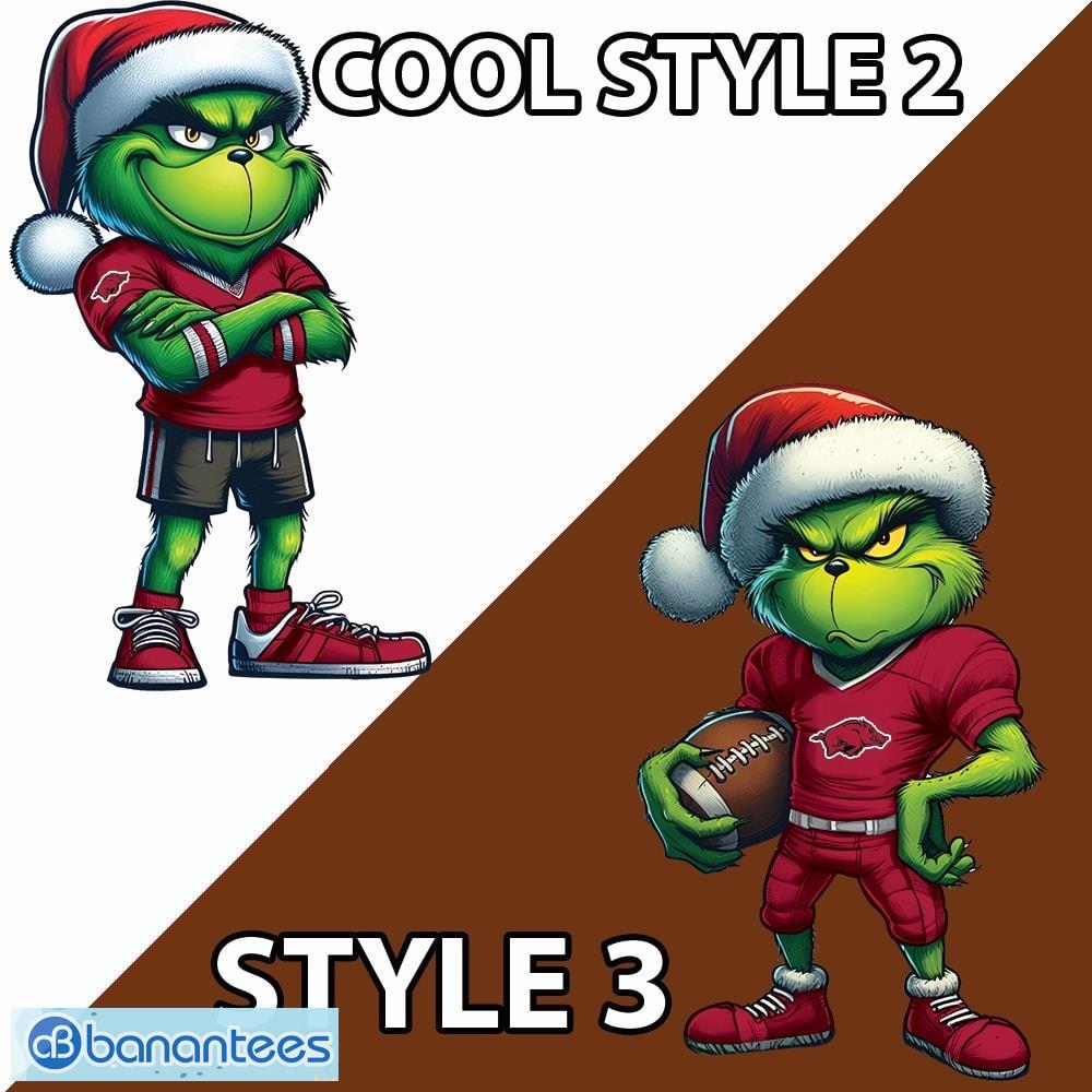 ncaa arkansas razorbacks grinch style ugly christmas 3d sweater gift for adult 2 image NCAA Arkansas Razorbacks Grinch Style Ugly Christmas 3D Sweater Gift For Adult - NCAA Arkansas Razorbacks New Grinch Ugly Christmas Sweater Photo 3