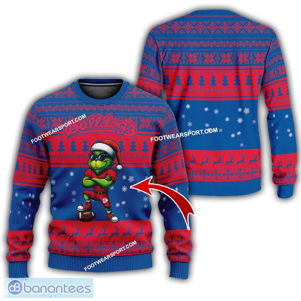ncaa fresno state bulldogs player grinch ugly xmas sweater gift holidays image NCAA Fresno State Bulldogs Player Grinch Ugly Xmas Sweater Gift Holidays - NCAA Fresno State Bulldogs New Grinch Ugly Christmas Sweater Photo 1